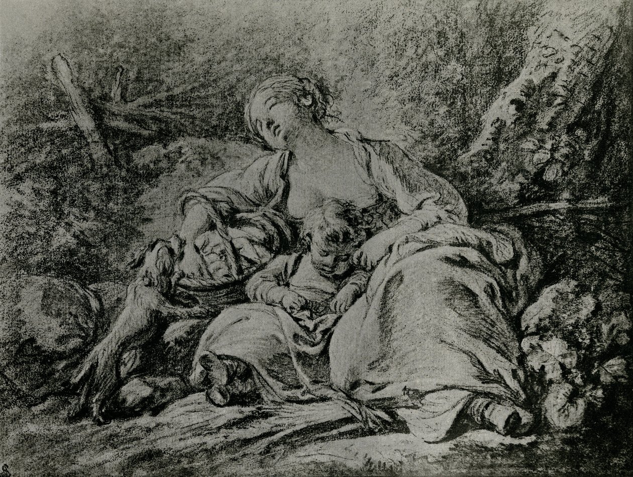 Auf dem Weg zum Markt von François Boucher