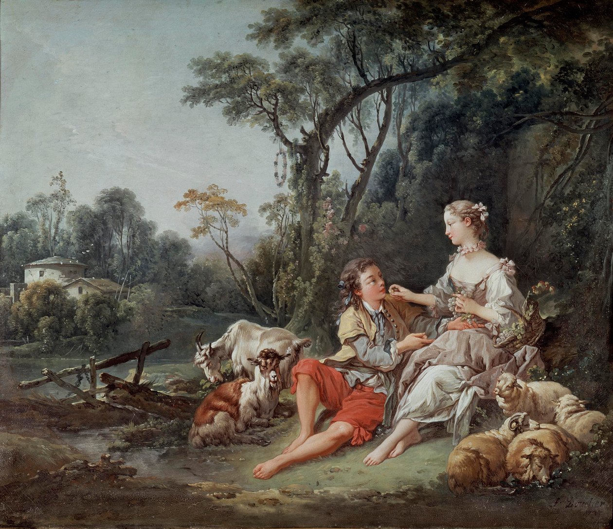 Denkt er an die Trauben?, 1747 von François Boucher