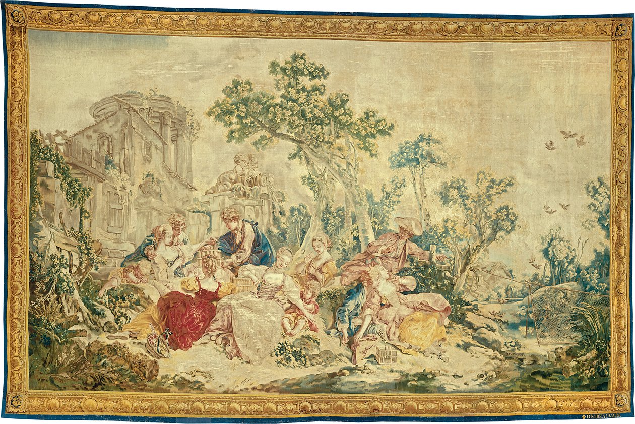 Der Vogelfänger, aus Die edle Pastorale von François Boucher