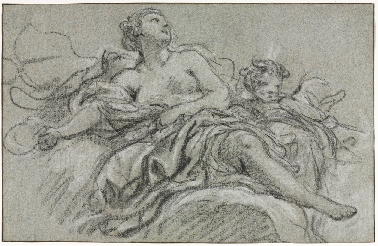 Venus und Amor, zweites oder drittes Viertel des 18. Jahrhunderts von François Boucher