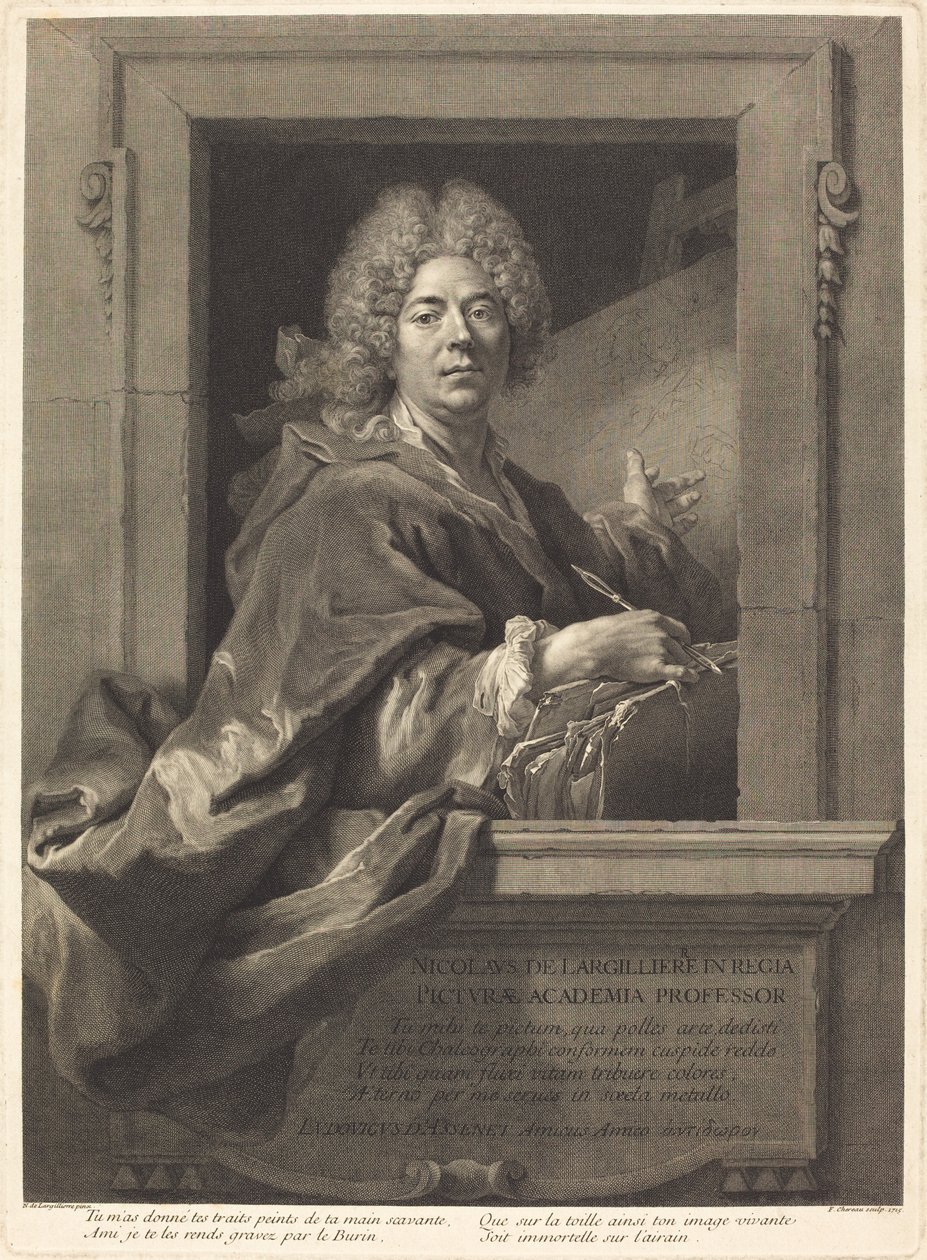 Nicolas de Largillière von François Chereau I after Nicolas de Largillierre