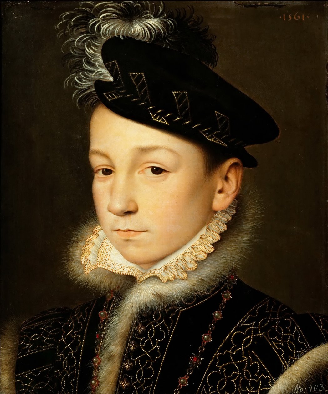 König Karl IX. von Frankreich (1550-1574), Brustbild von François Clouet