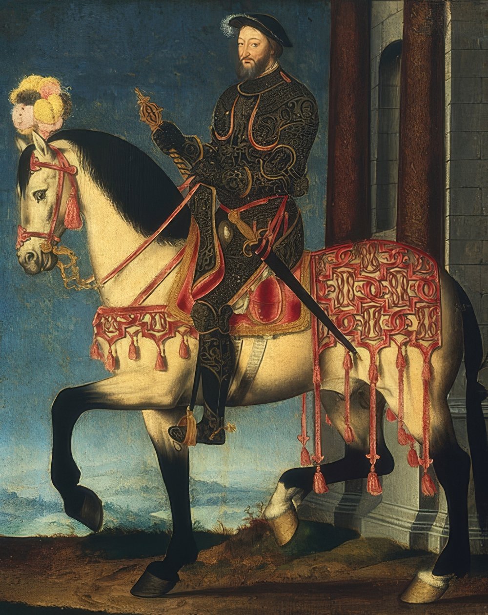 Reiterbildnis Franz I, König von Frankreich von François Clouet
