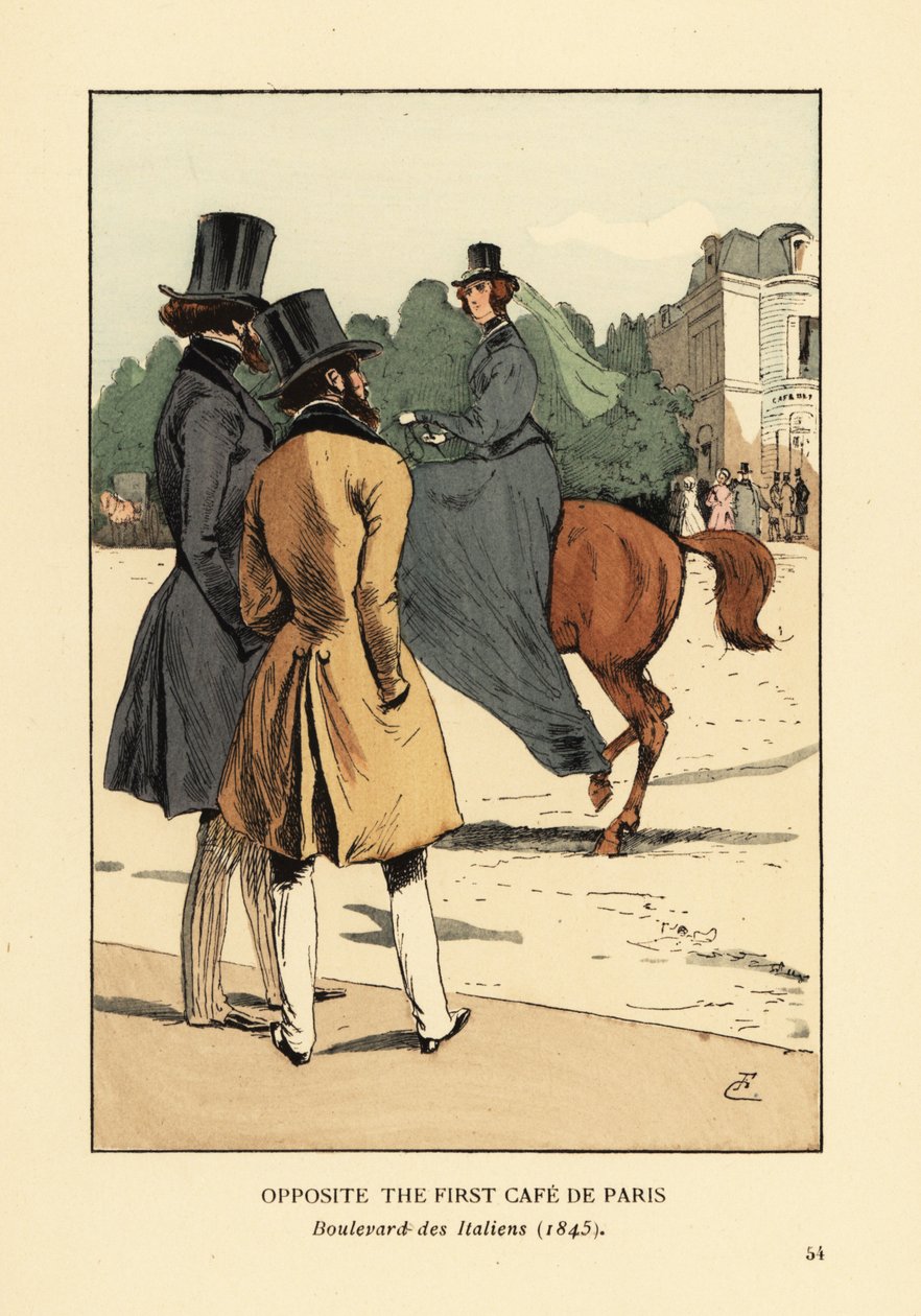 Gegenüber dem ersten Café de Paris, Boulevard des Italiens von François Courboin