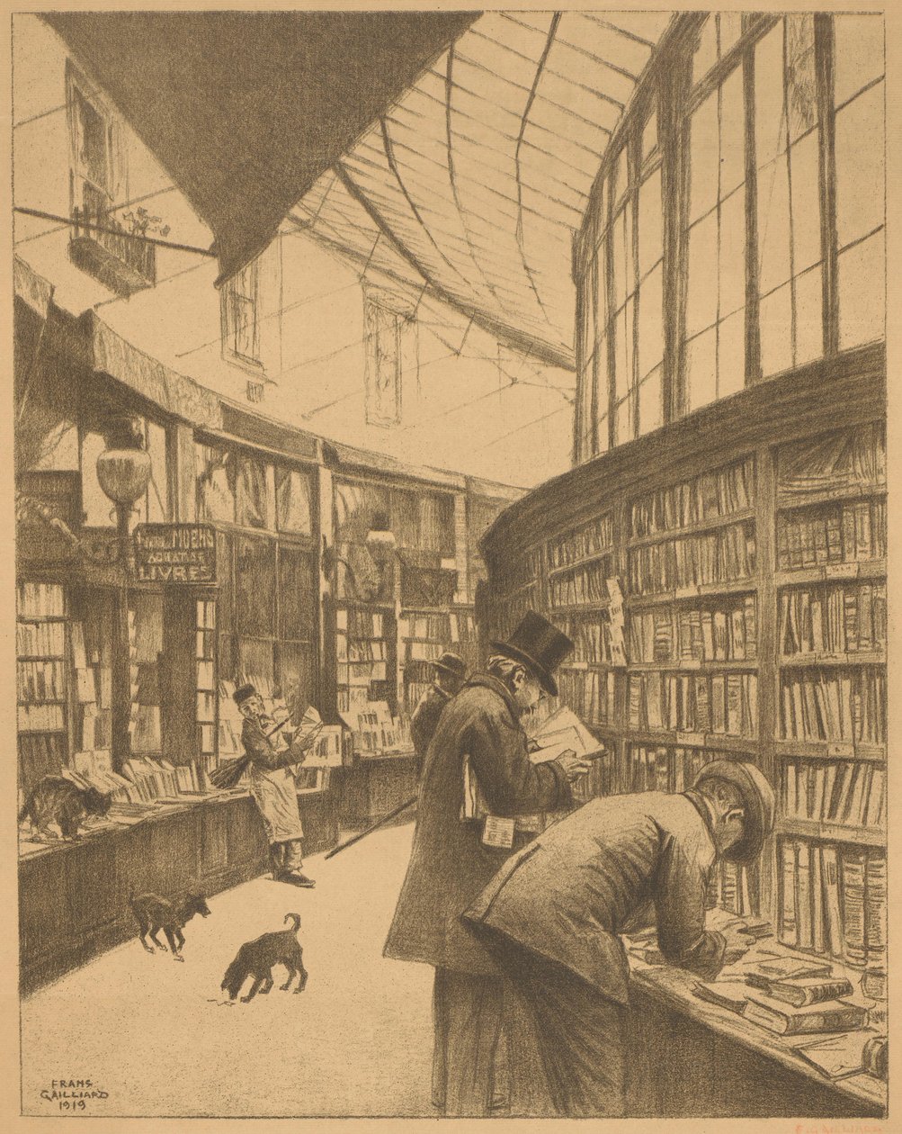 Buchhandlung Moens in der Galerie Bortier in Brüssel von François Gailliard