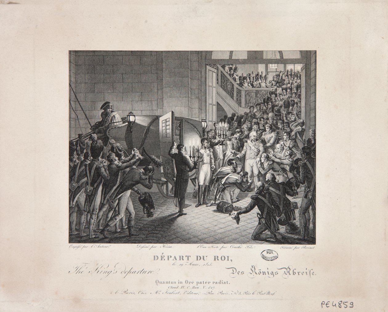 Abreise des Königs, 19. März 1815, ca. 1820 von François Joseph Heim