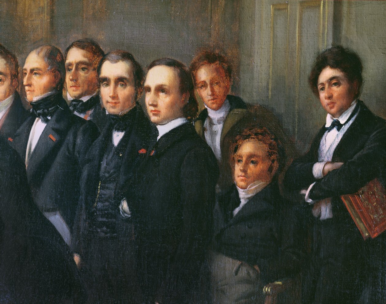 Vorlesung im Foyer der Comédie-Française, 26. Mai 1828 (Detail) von François Joseph Heim