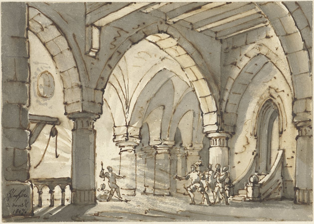Szene aus dem Theaterstück Don Luis de Vargas von François Joseph Pfeiffer (II)