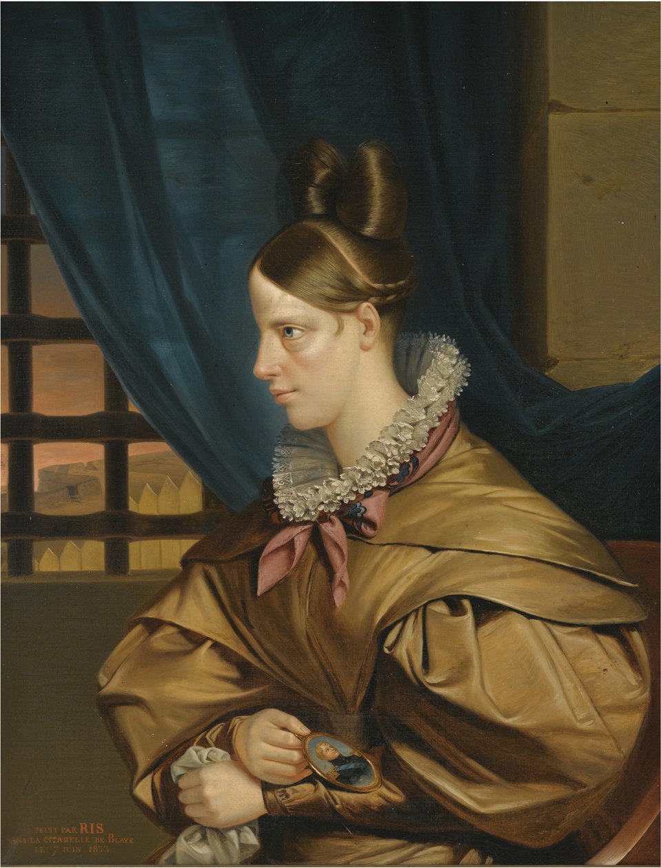 Herzogin von Berry im Château von Blaye inhaftiert von François Nicolas Riss