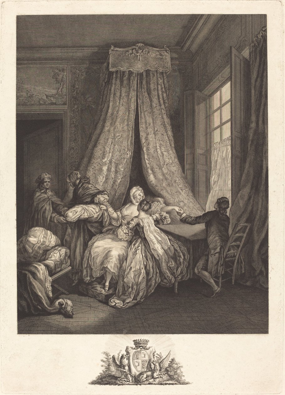 Die Frucht der geheimen Liebe von François Voyez after Pierre Antoine Baudouin