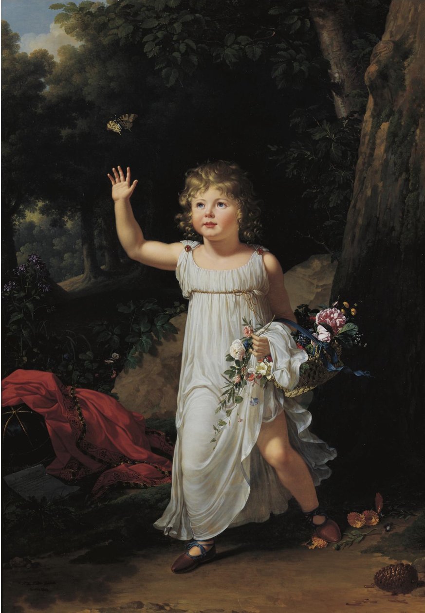 Porträt von Edgar Clarke, ganzfigurig, in einem Wald von Francois Xavier Fabre