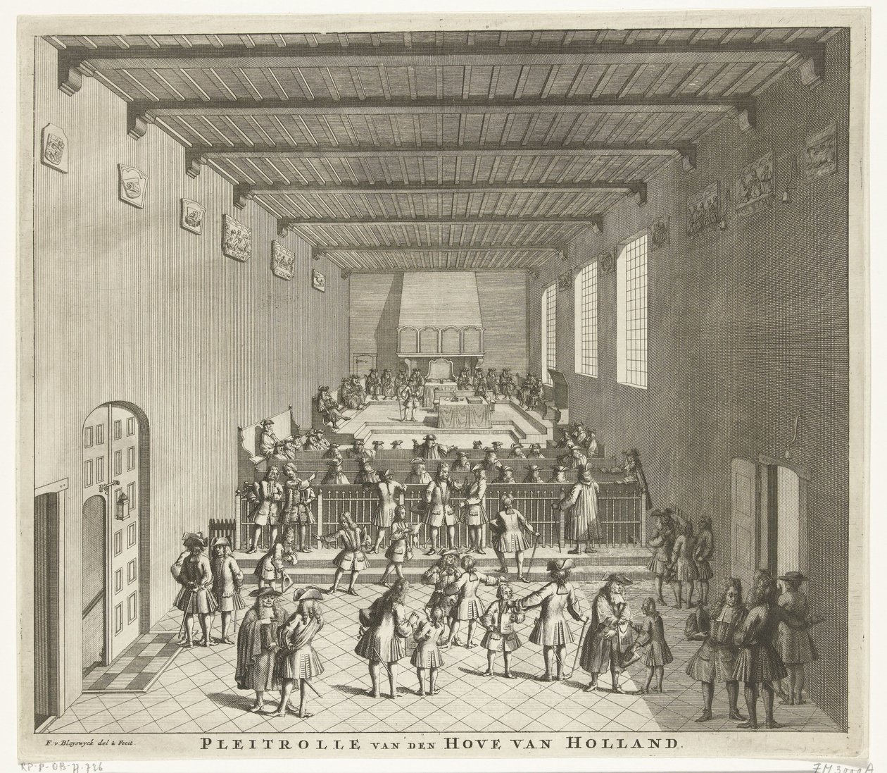 Hof von Holland in Sitzung, ca. 1700 von François van Bleyswijck