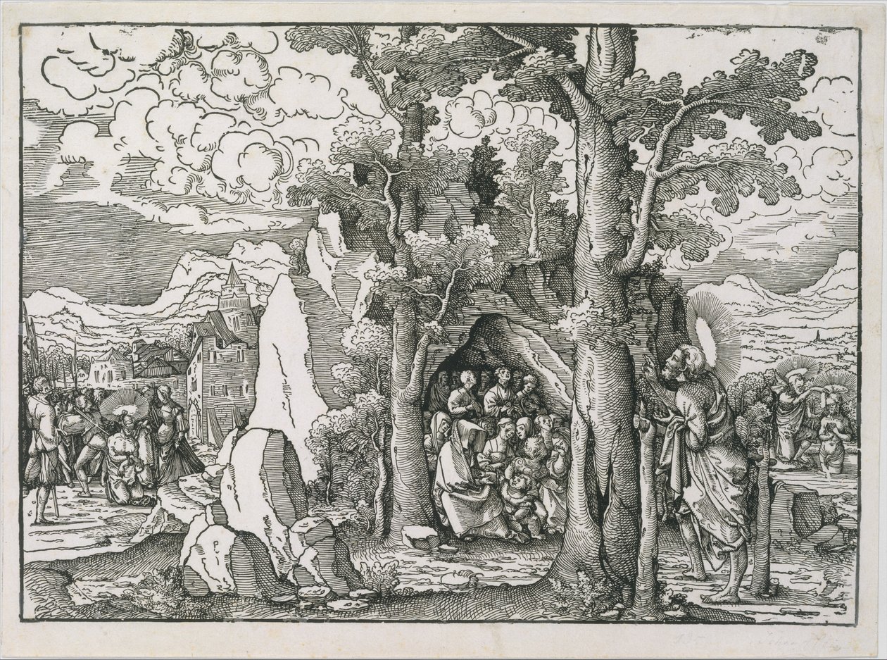 Szenen aus dem Leben des Heiligen Johannes des Täufers, ca. 1522 von Frans Crabbe van Espleghem