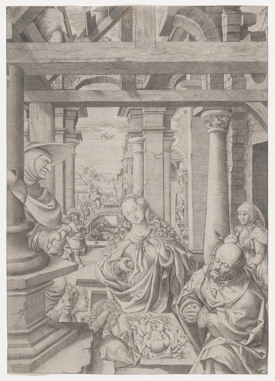 Die Anbetung der Hirten, ca. 1522-25 von Frans Crabbe van Espleghem
