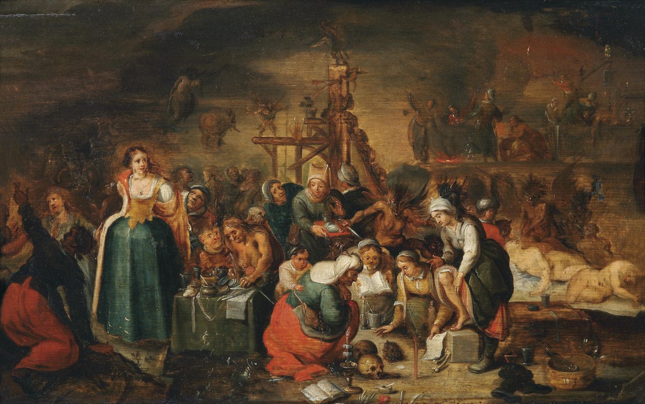 Die Hexenküche (frühes 17. Jahrhundert) von Frans Francken the Younger