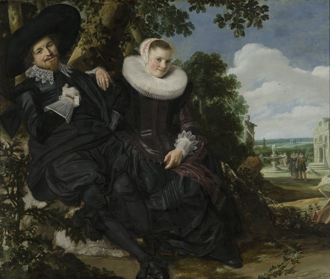 Porträt eines Paares, wahrscheinlich Isaac Abrahamsz Massa und Beatrix van der Laen von Frans Hals