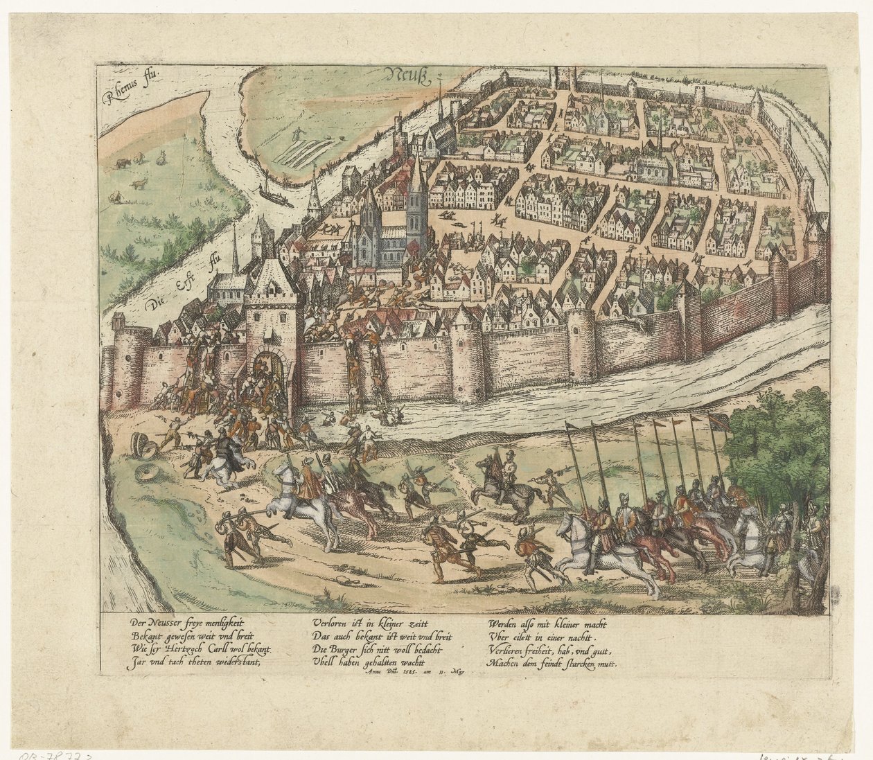 Einnahme von Neuss, 1585 von Frans Hogenberg