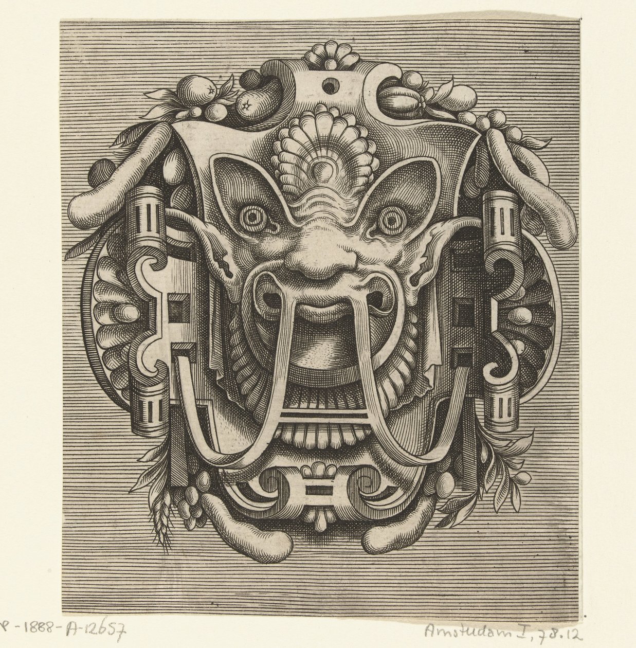 Maske aus Rollwerk von Frans Huys
