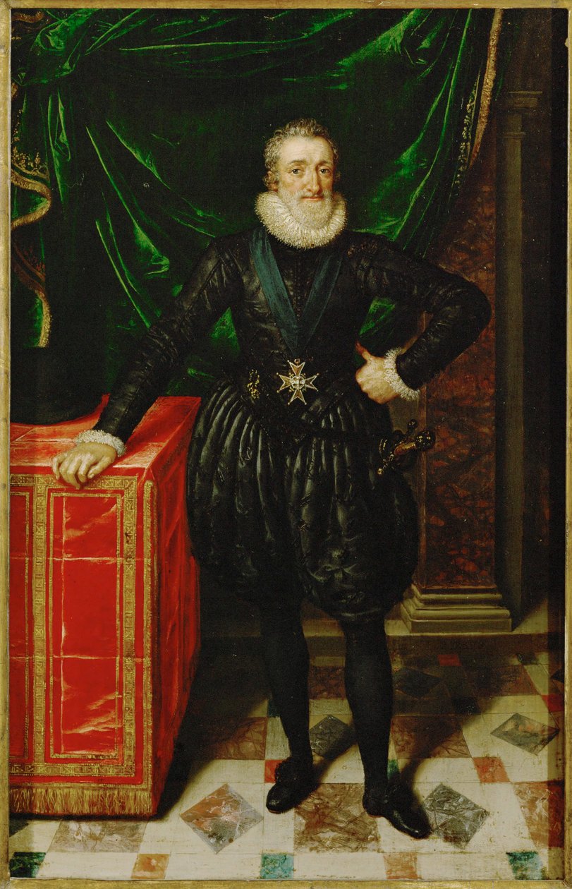 Heinrich IV., König von Frankreich, in schwarzer Hofrobe von Frans II Pourbus