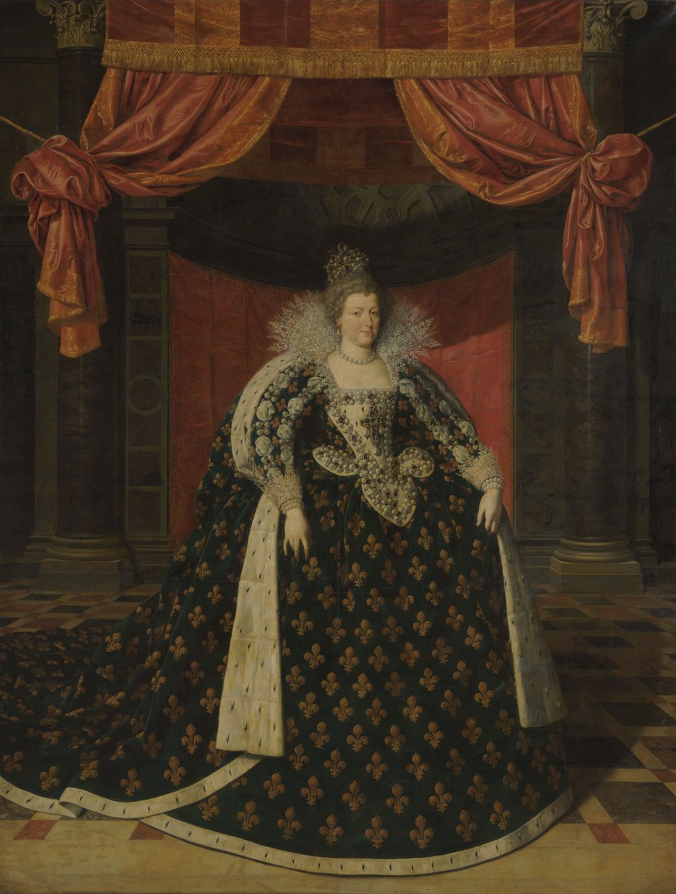 Porträt von Marie de Médicis von Frans II Pourbus