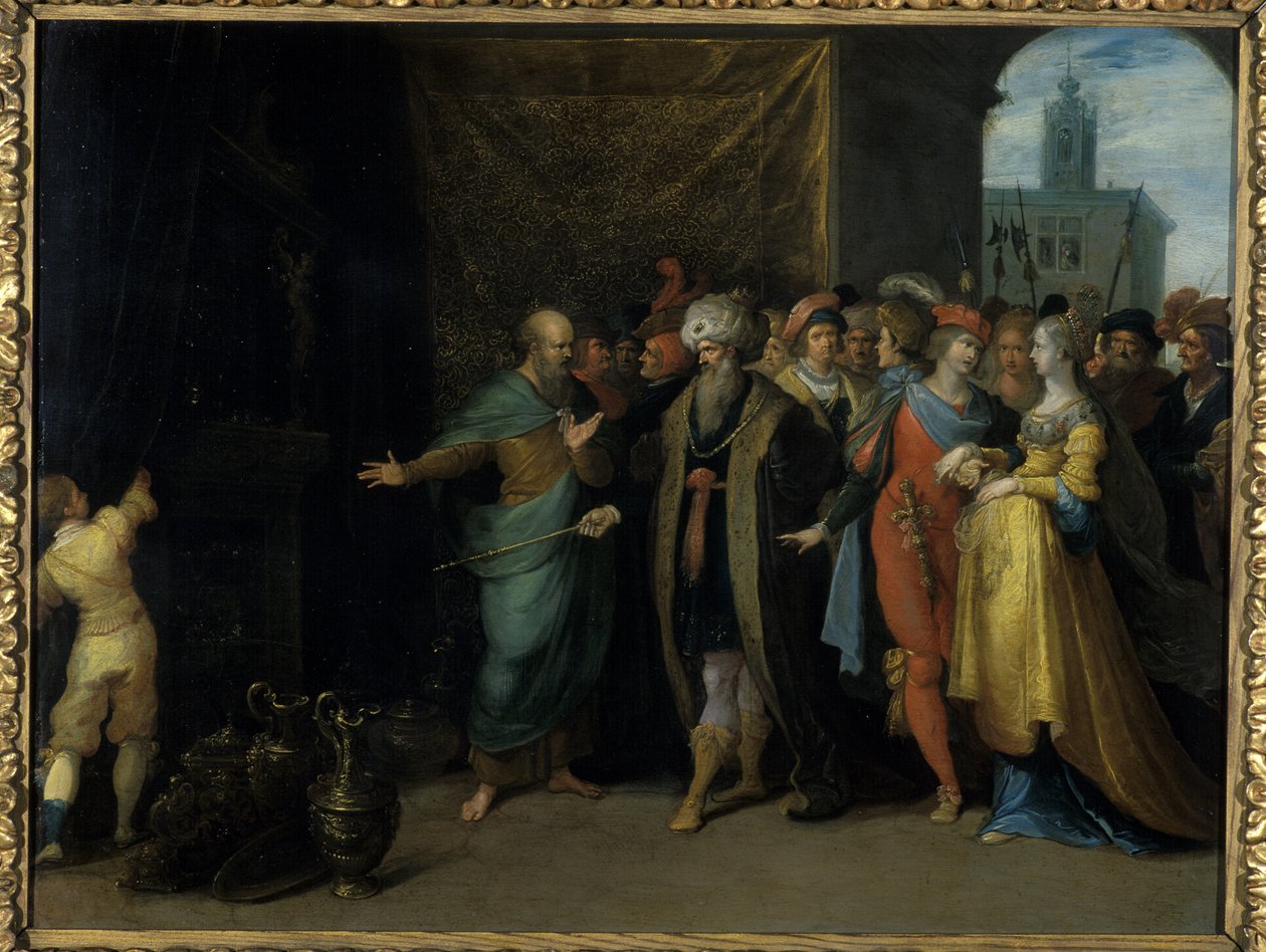 Kroisos zeigt Solon seine Schätze, 1616-30 von Frans II the Younger Francken