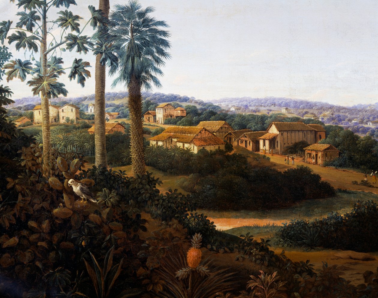 Serinhaem-Dorf in Brasilien oder Das Zuhause eines Zuckerrohrpflanzers in Brasilien von Frans Post