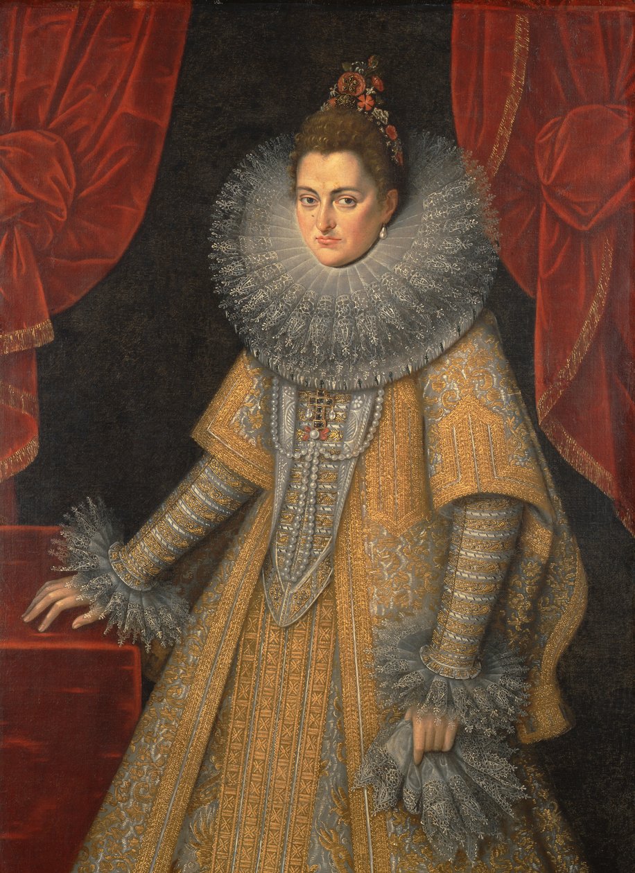 Porträt der Infantin Isabella Clara Eugenia von Spanien 1566-1633, um 1598 von Frans Pourbus the Younger