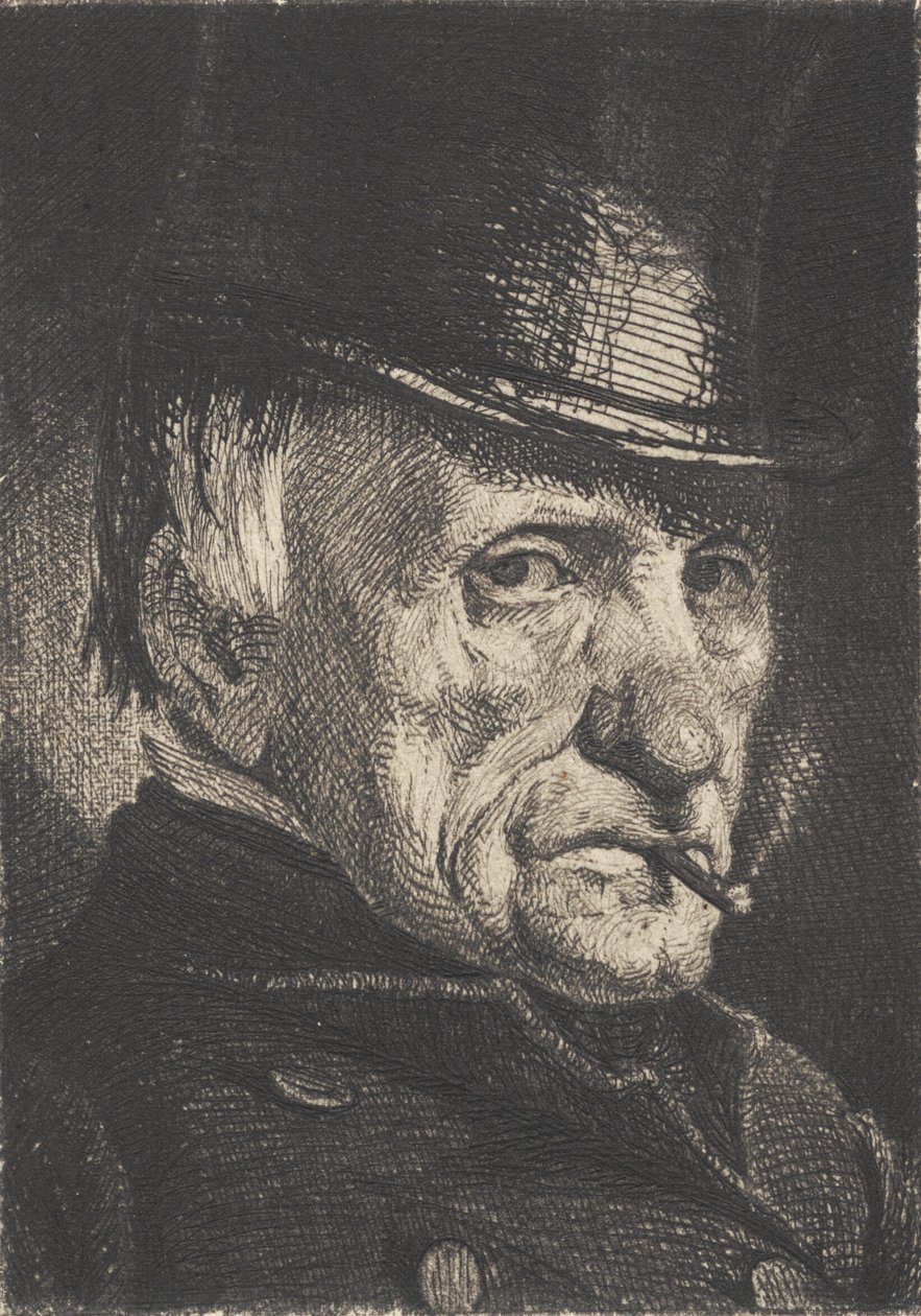 Mann mit Hut und Zigarre von Frans Schwartz