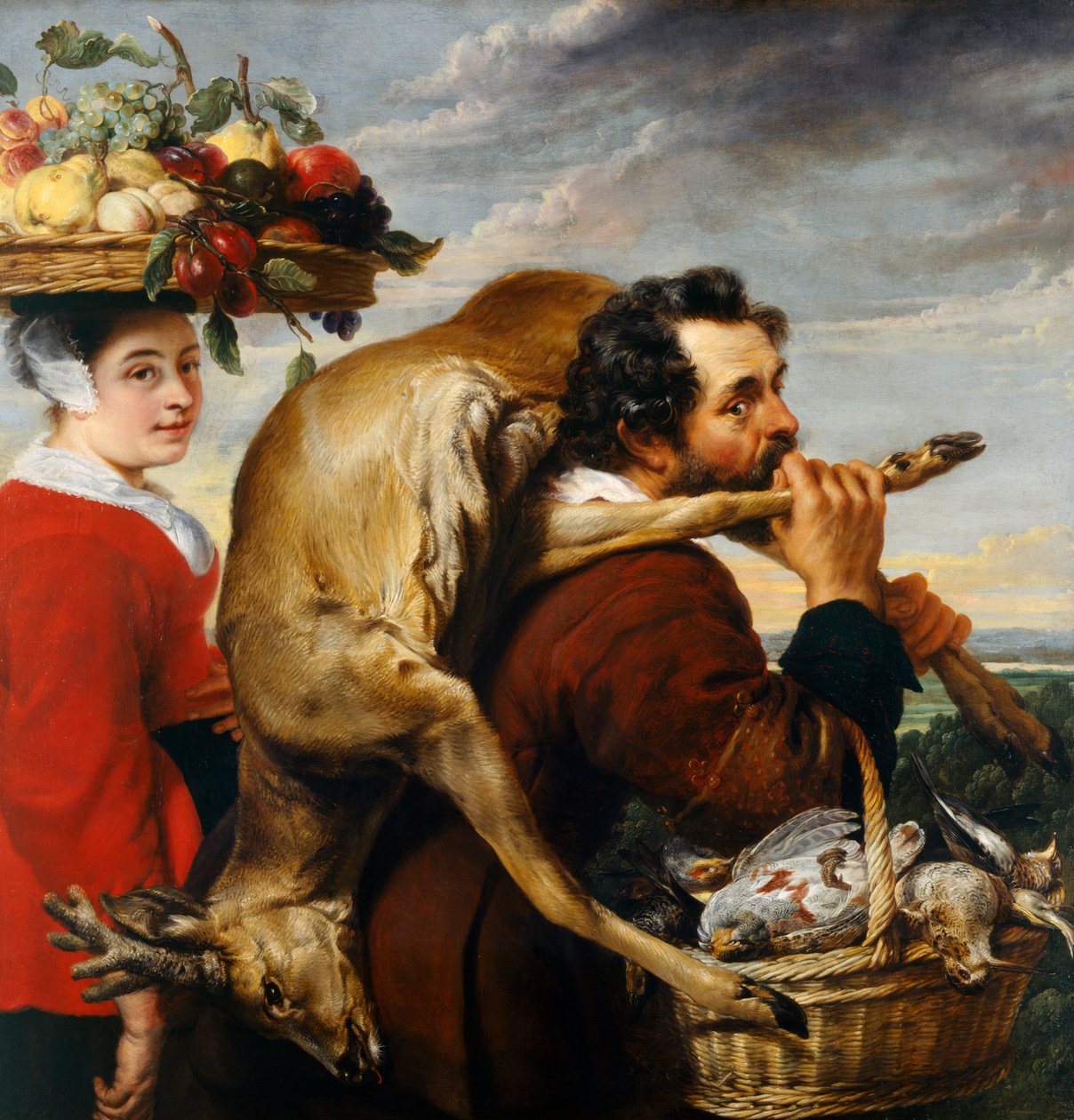 Figuren mit Obst und Wild von Frans Snyders or Snijders