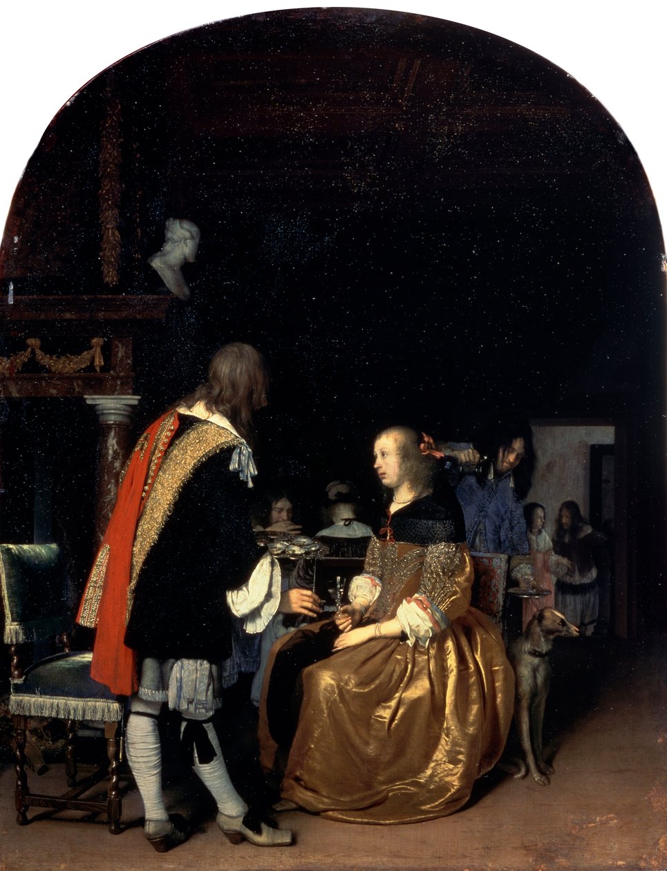 Das Austernmahl, 1659 von Frans van Mieris: Kunstdruck