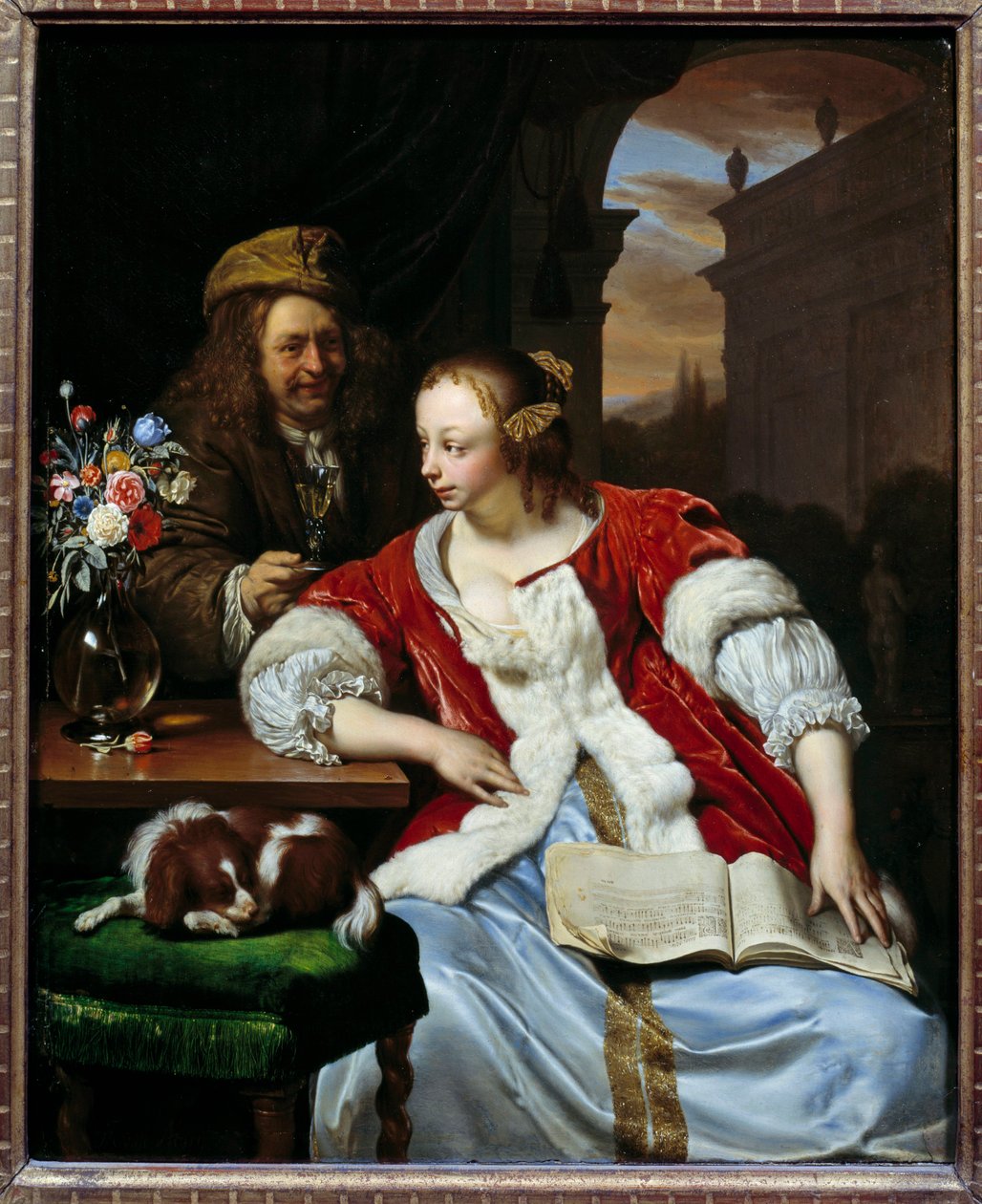 Das unterbrochene Lied (Porträts des Künstlers und seiner Frau) von Frans van Mieris