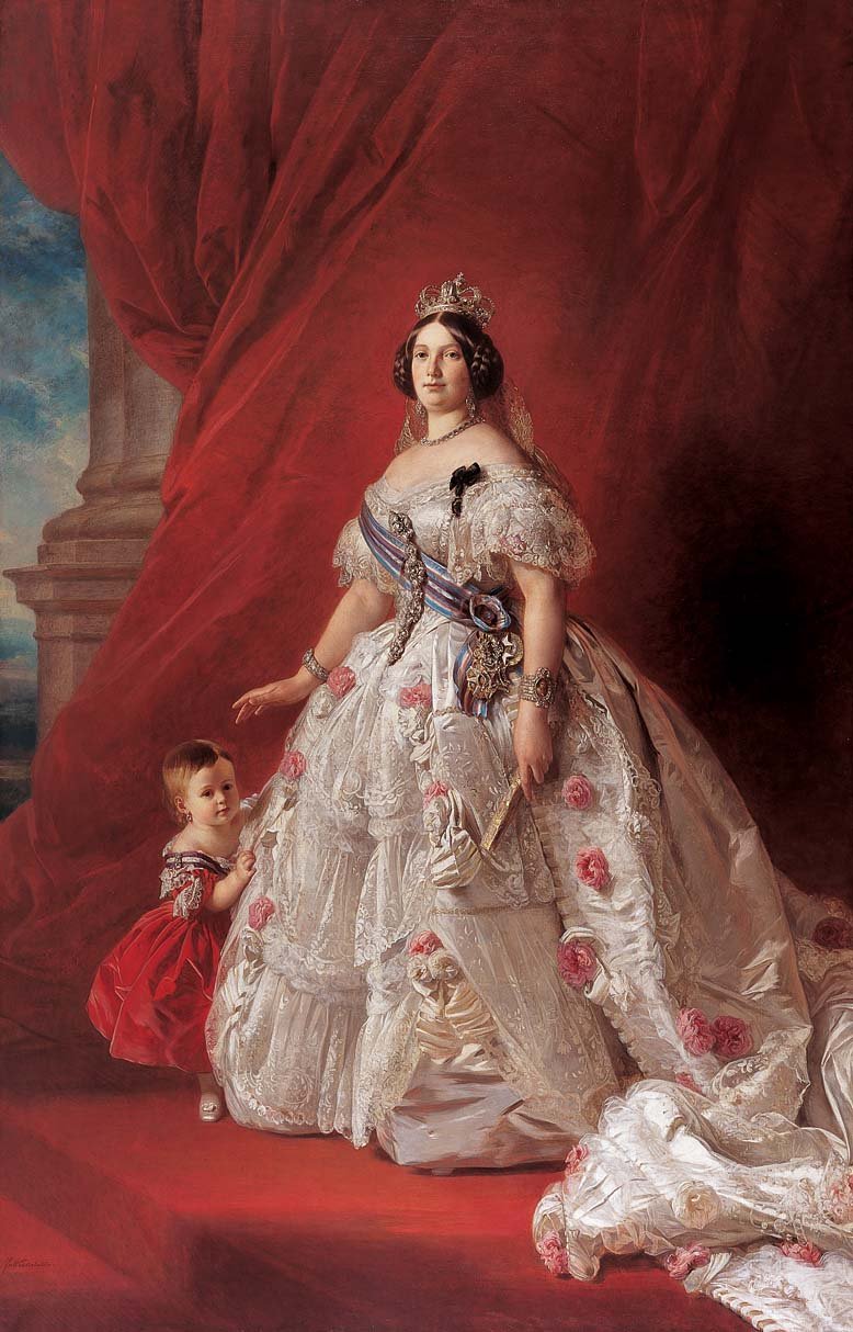 Porträt von Königin Isabella II. von Spanien und ihrer Tochter Isabella von Franz Xaver Winterhalter