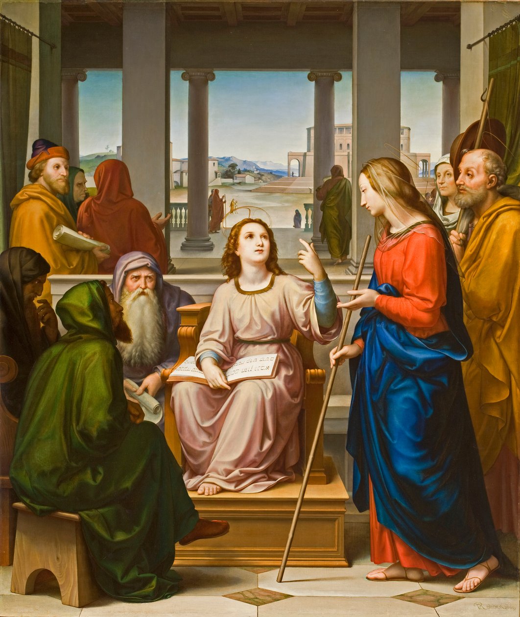 Christus im Tempel mit den Schriftgelehrten, 1860er von Franz von Rohden
