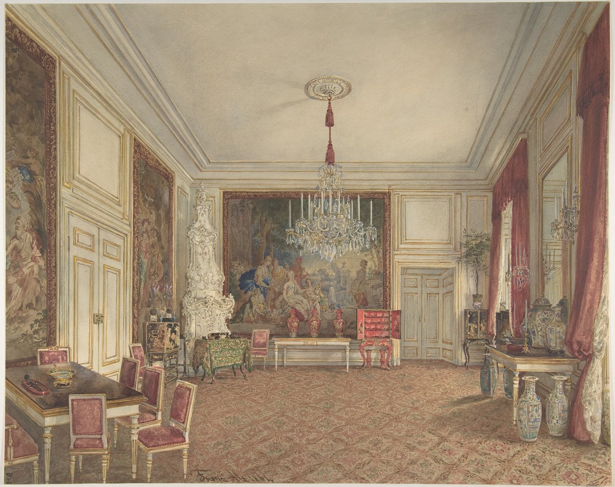Zimmer von Erzherzog Ludwig Viktor in der Hofburg, Wien von Franz Alt