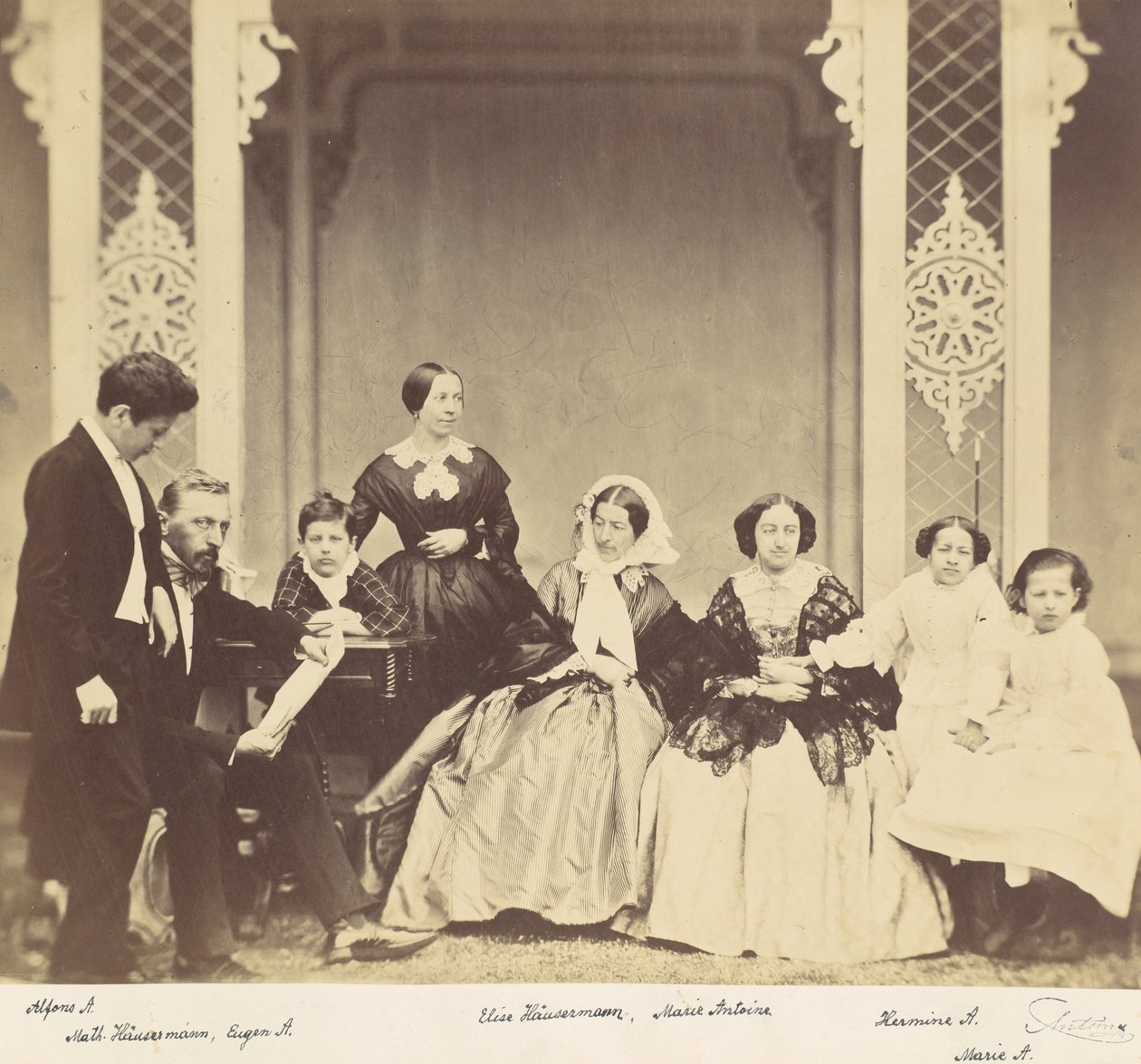 [Gruppenporträt der Familien Antoine und Höusermann], 1850er-60er Jahre von Franz Antoine