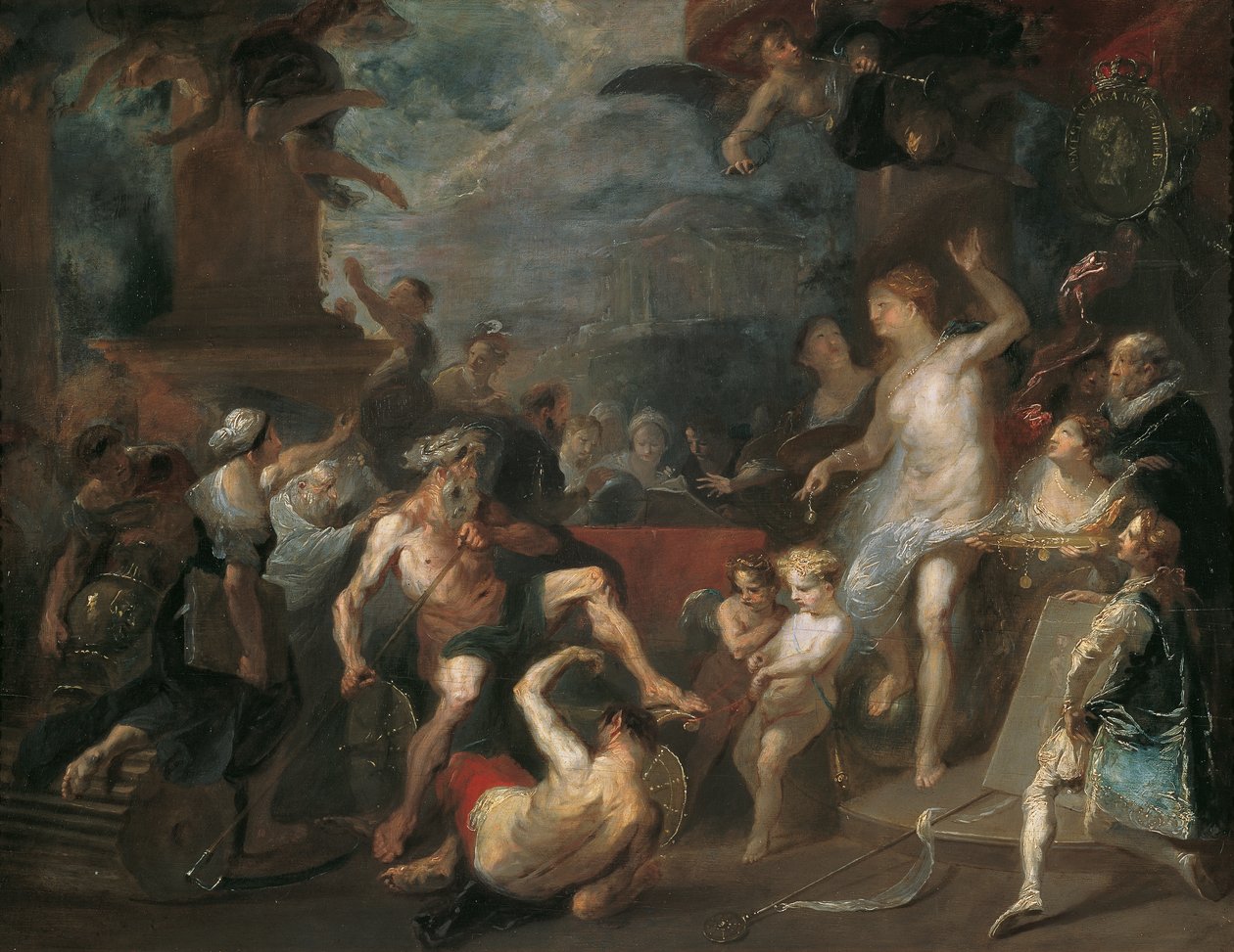 Allegorie auf eine Preisverteilung an der Wiener Akademie unter Wenzel Anton Fürst von Kaunitz-Rietberg von Franz Anton Maulbertsch