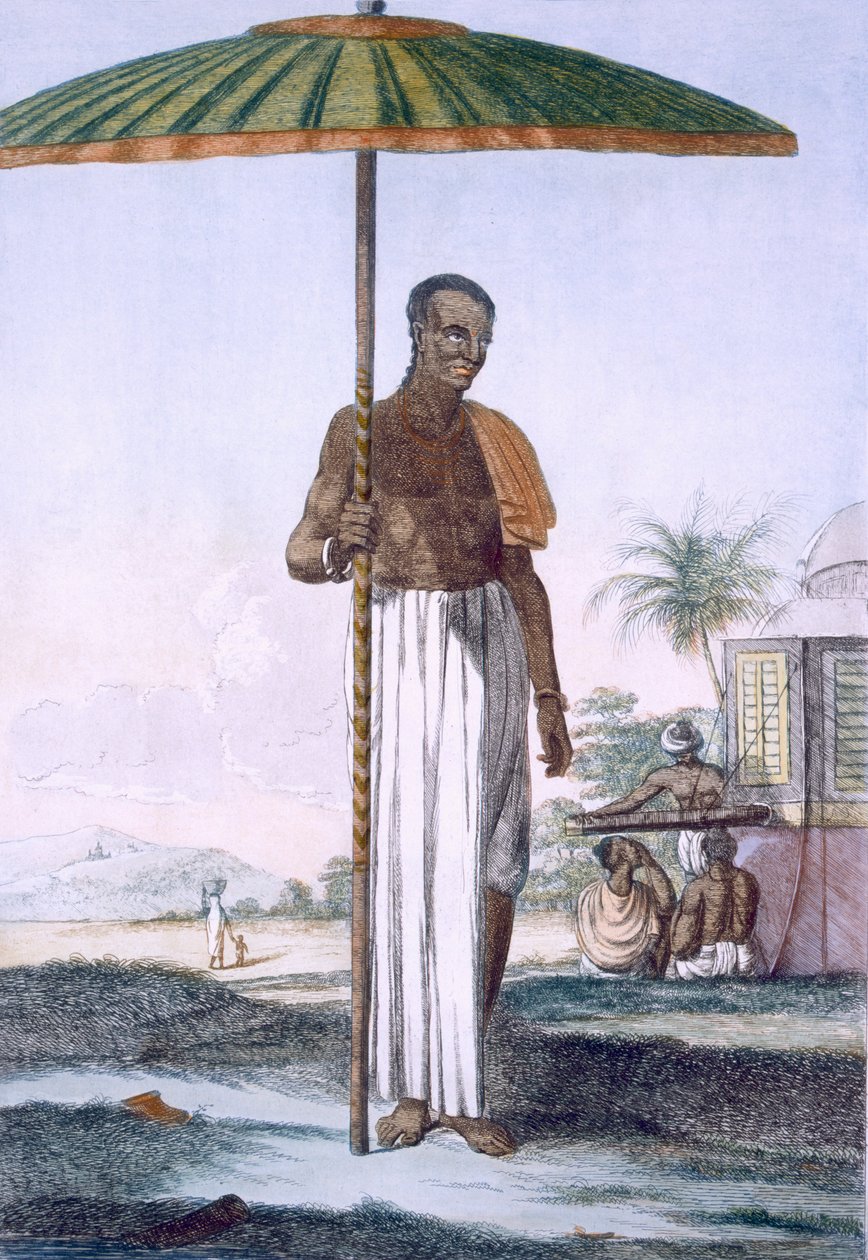 Träger der Ouriah-Kaste, veröffentlicht 1808-12 von Franz Balthazar Solvyns