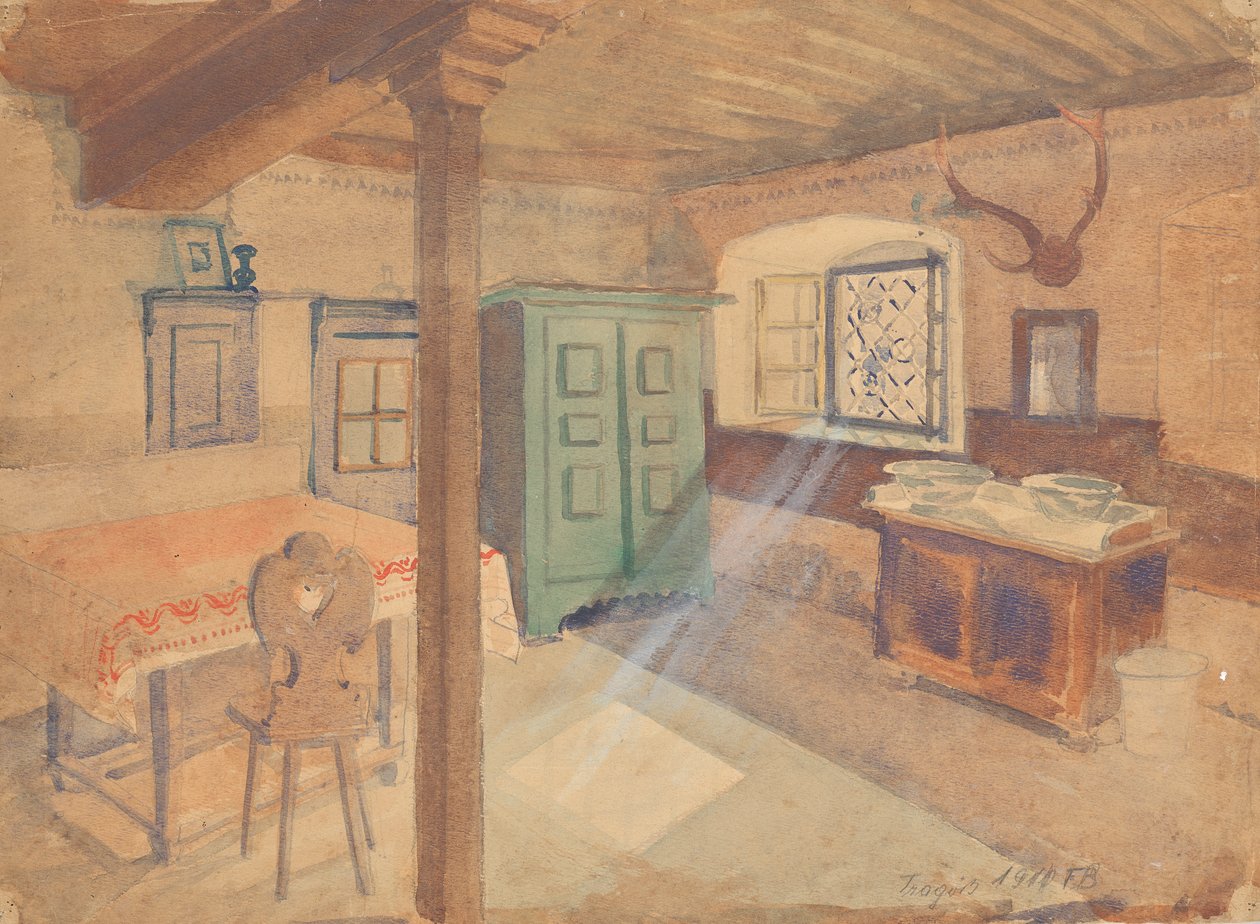 Bauernstube in Tragöß von Franz Barwig d. Ä.
