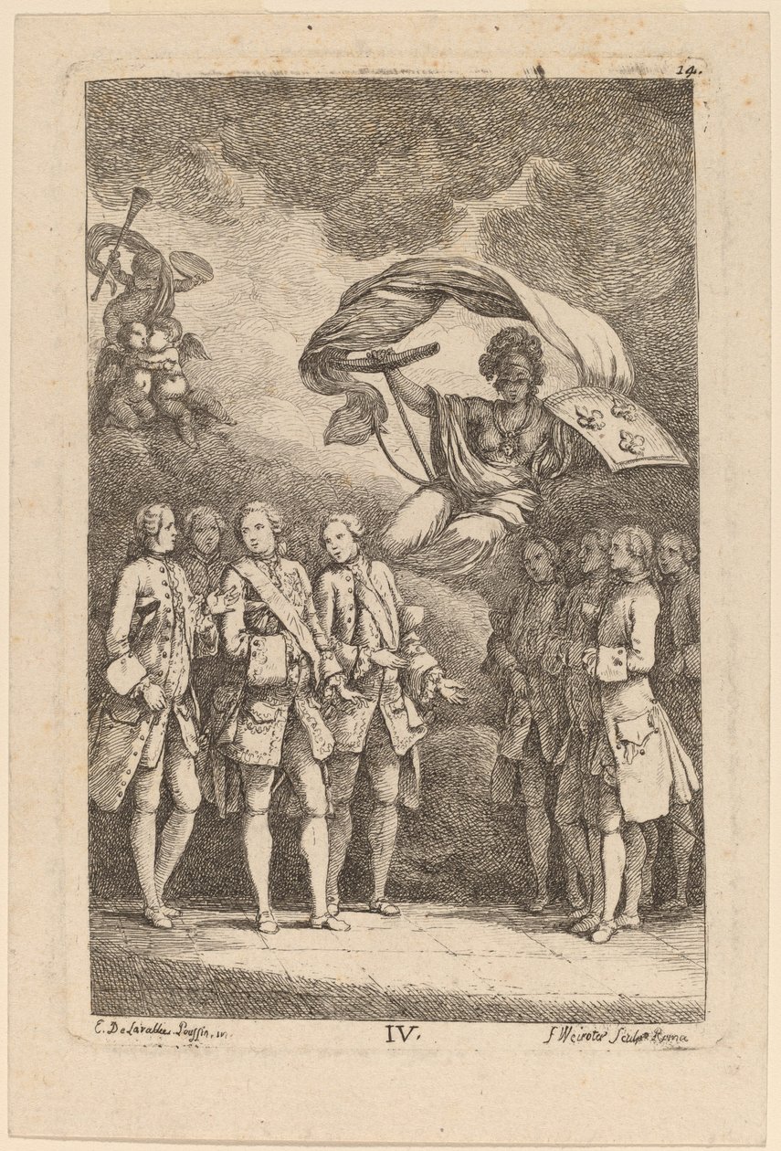 Nella Venuta in Roma: Tafel 4 von Franz Edmund Weirotter after Étienne de Lavallée Poussin