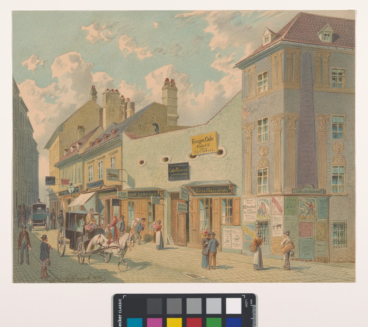 7., Burggasse 28-36 - Blick von Höhe Kirchengasse von Franz Gerasch