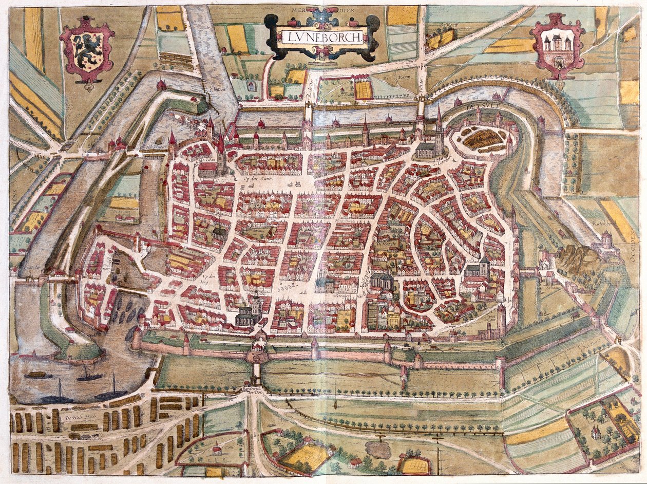 Lüneburg, Deutschland (Gravur) von Franz Hogenberg