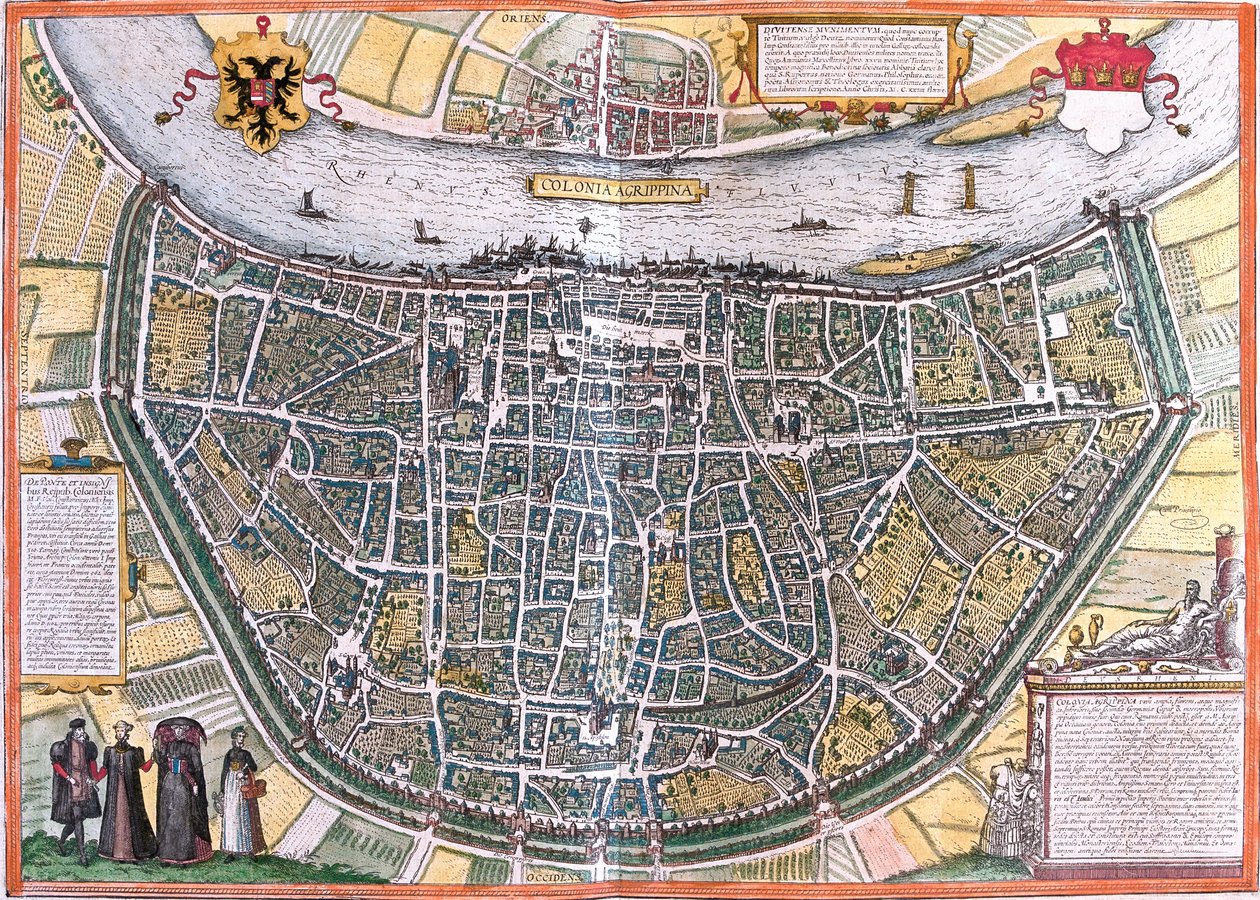 Plan von Köln (Colonia Agrippa), Deutschland von Franz Hogenberg