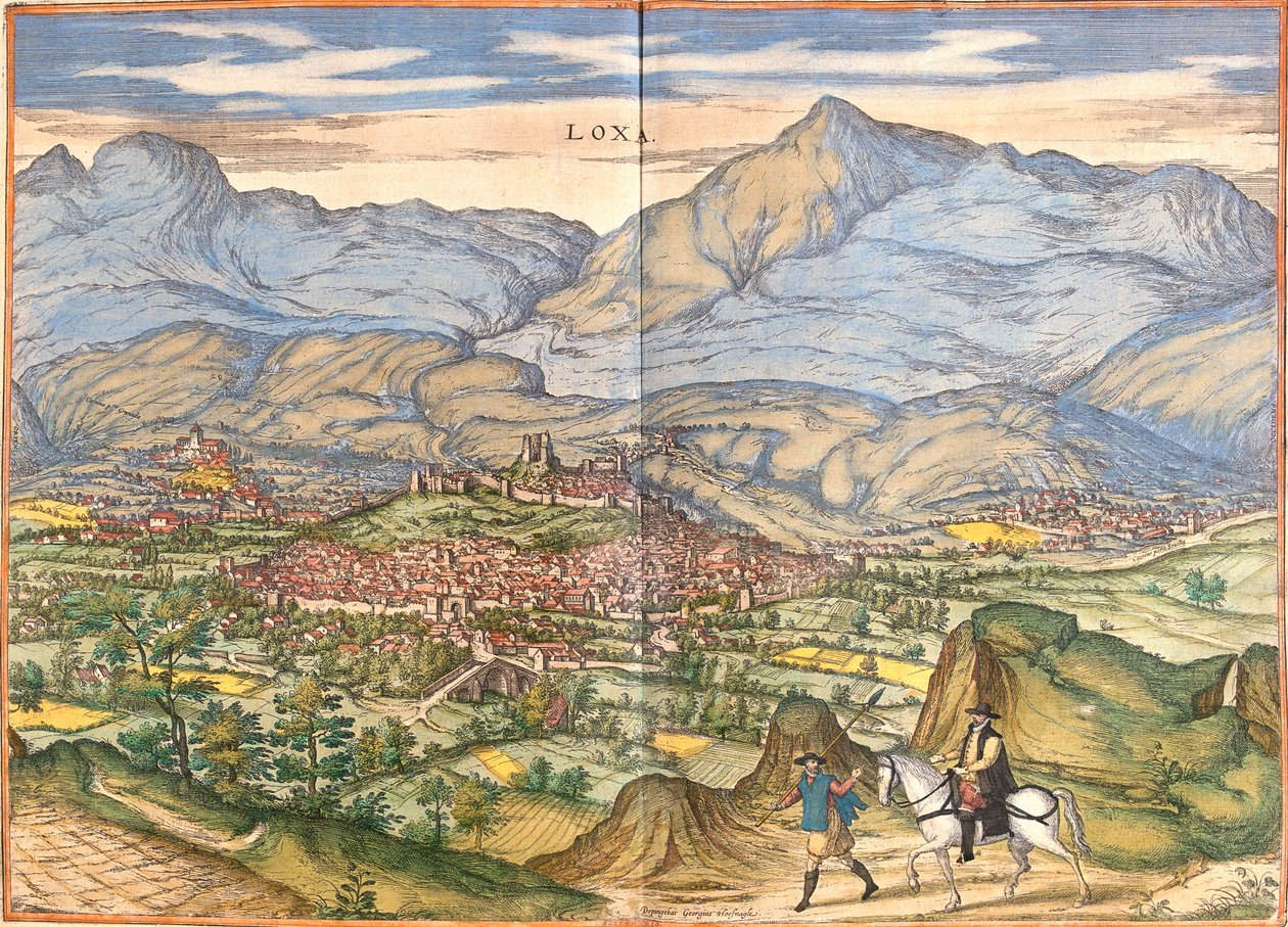 Ansicht von Loja, Spanien von Franz Hogenberg