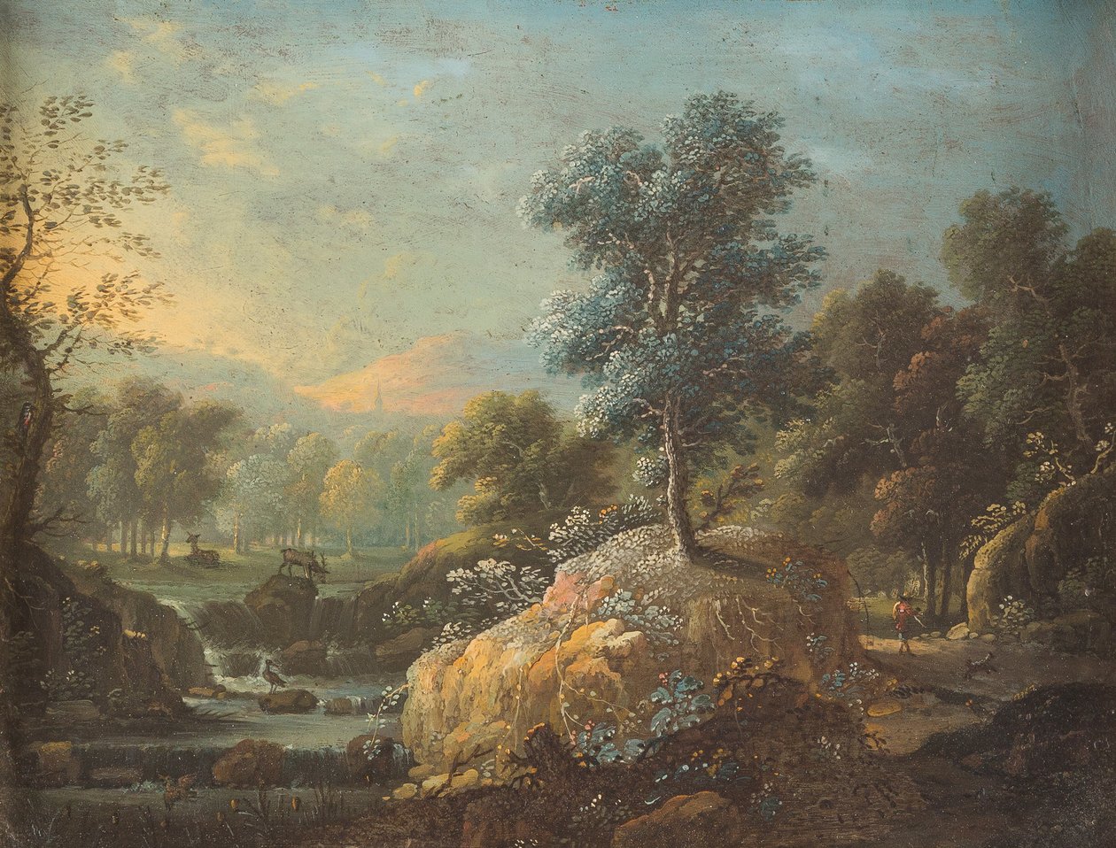 Bewaldete hügelige Bachlandschaft von Franz Joachim Beich