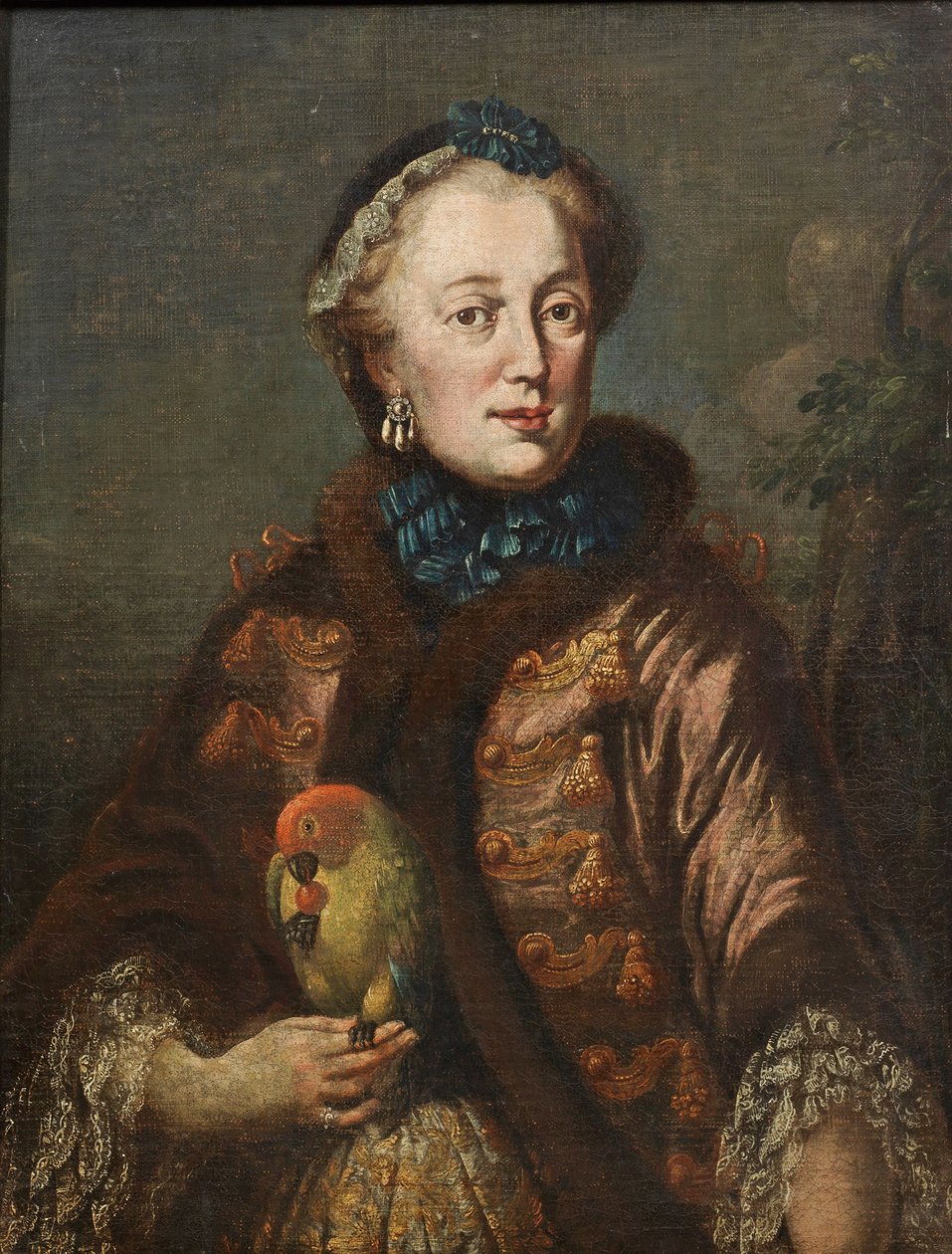 Kurfuerstin Maria Anna von Bayern mit Papagei von Franz Joseph Winder