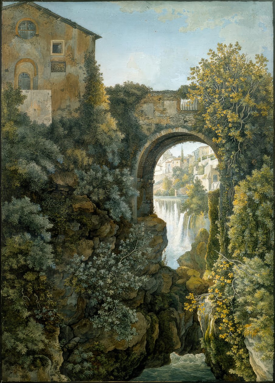 Tivoli, Wasserspiele, oder der Lauf des Aniene bei Tivoli von Franz Kaisermann