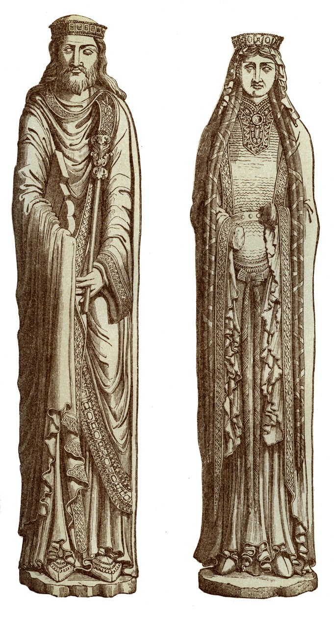 Chlodwig I. und seine Frau Chlotilde, 12. Jahrhundert, 1870 von Franz Kellerhoven