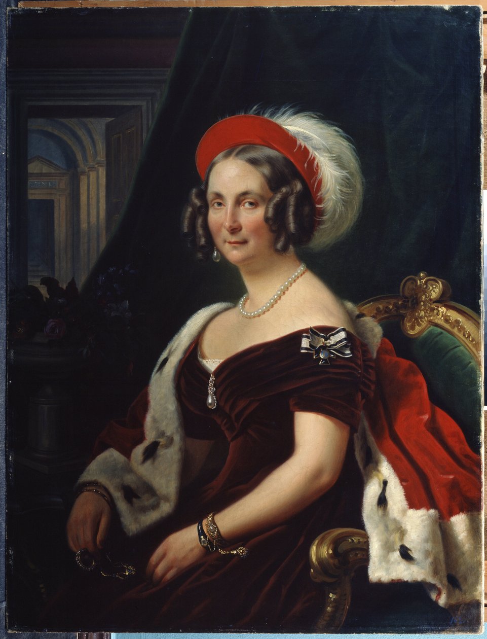 Porträt der Königin Friederike von Hannover von Franz Krüger