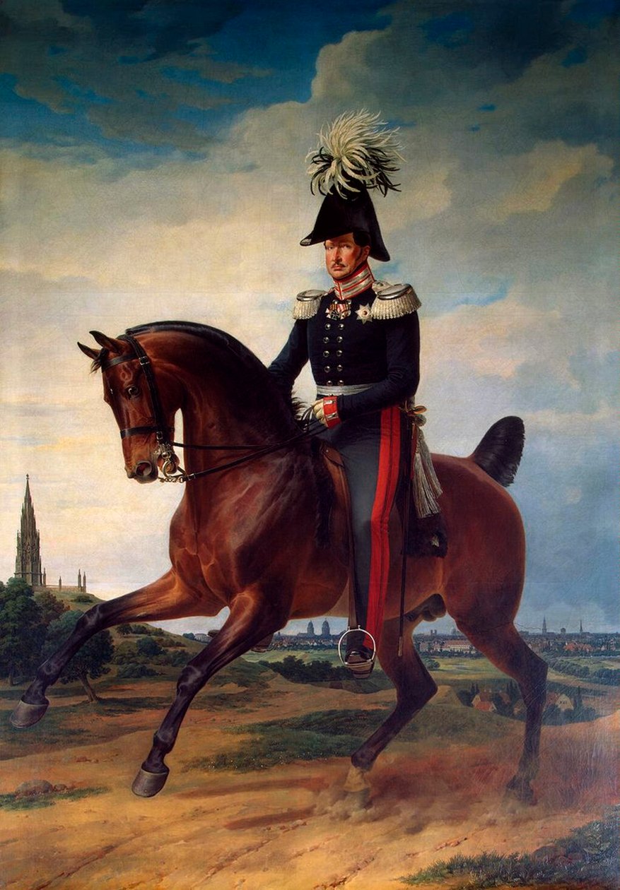 Reiterporträt von Friedrich Wilhelm III. von Preußen von Franz Kruguer