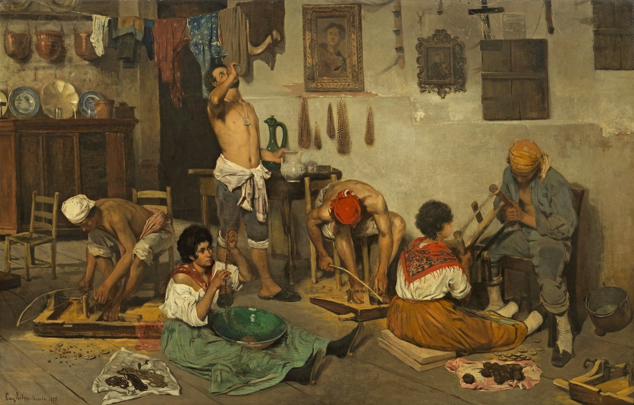 Venetianische Rosenkranzdrechsler von Franz Leo Ruben